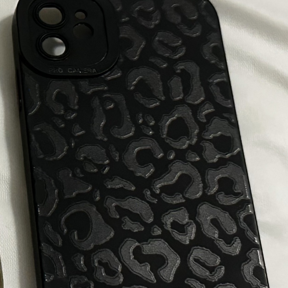 Black Leopard Print Phone Case